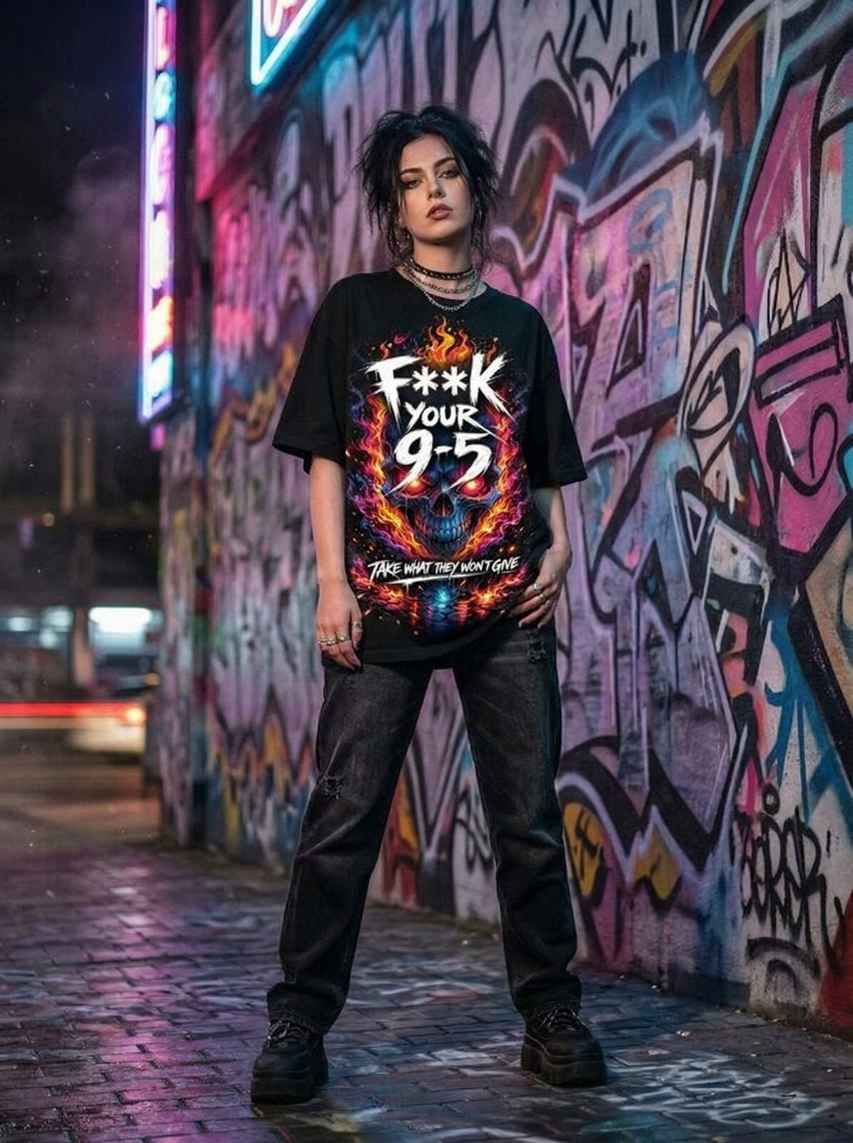 Fire Skull Tee — Lifestyle